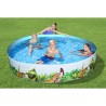 Bestway Piscina Rigida Infantile PVC Dinosauri 244x46 cm +3 Anni Giardino 55001