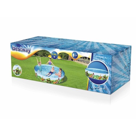Bestway Piscina Rigida Infantile PVC Dinosauri 244x46 cm +3 Anni Giardino 55001