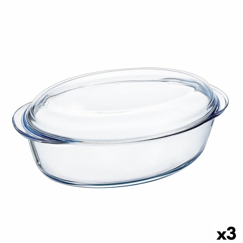 Pirofila da Forno Pyrex Classic Vidrio Trasparente Vetro 33 x 20 x 10 cm Con coperchio (3 Unità) Pirofila da Forno Pyrex Classic Vidrio Trasparente Vetro 33 x 20 x 10 cm Con coperchio (3 Unità)