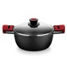 Casseruola con coperchio in vetro BRA A410324 Nero 4 L