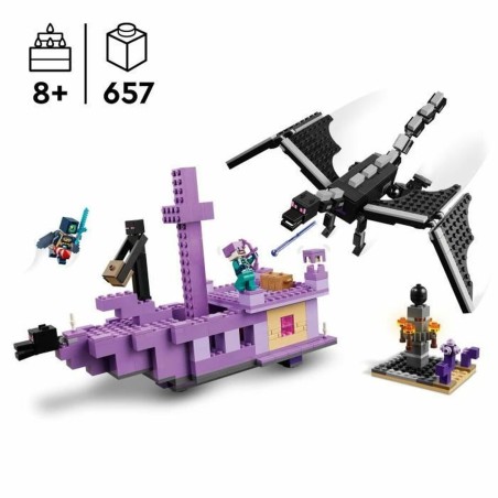 Set di Costruzioni Lego Ender Dragon & Ship Multicolore