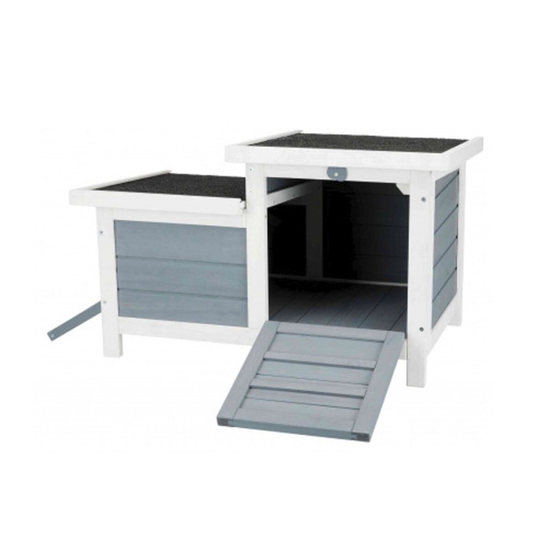 Stallo Trixie 62390 70 x 43 x 45 cm Coniglio Legno Bianco/Grigio Stallo Trixie 62390 70 x 43 x 45 cm Coniglio Legno Bianco/Grigio