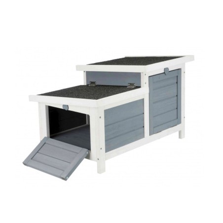 Stallo Trixie 62390 70 x 43 x 45 cm Coniglio Legno Bianco/Grigio