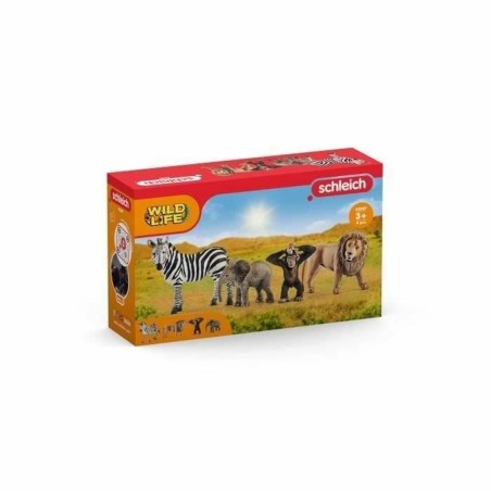 Figure di animali Schleich 42387 Wild Life: Safari 4 Pezzi Plastica