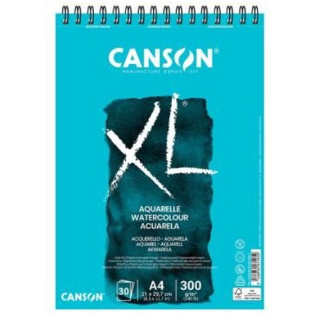 Blocco da disegno Canson XL Aquarelle 20 Fogli Bianco A5 5 Unità 300 g/m² 148 x 210 mm