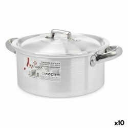 Casseruola con coperchio Kinvara 100004 Argentato (10 Unità)