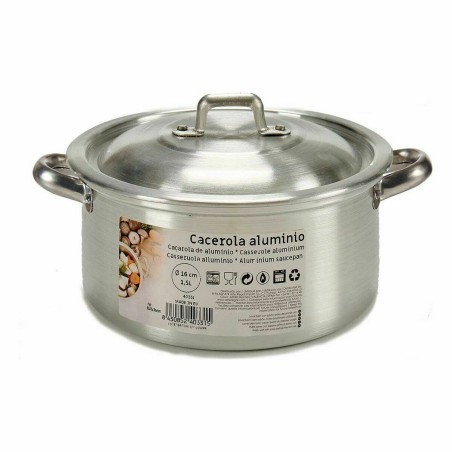 Casseruola con coperchio Kinvara 100003 Argentato 1,5 L 18 x 10 x 23,5 cm (10 Unità)