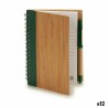 Quaderno ad Anelli con Penna Pincello AR1810133 1 x 16 x 12 cm Bambù (12 Unità)