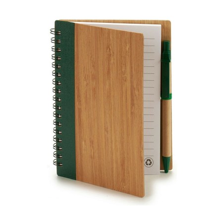 Quaderno ad Anelli con Penna Pincello AR1810133 1 x 16 x 12 cm Bambù (12 Unità)