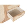 Credenza Home ESPRIT Naturale Metallo Rattan Legno d'albero della gomma 73,5 x 35 x 78 cm