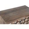 Credenza Home ESPRIT Marrone Nero Argentato Naturale Legno di mango Specchio 80 x 38 x 80 cm