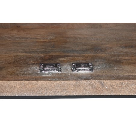 Credenza Home ESPRIT Marrone Nero Argentato Naturale Legno di mango Specchio 80 x 38 x 80 cm
