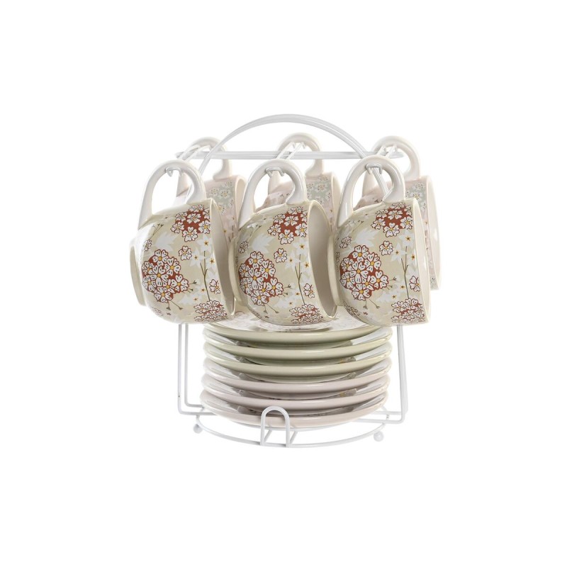 Set da Caffè DKD Home Decor Verde Beige Metallo Dolomite 180 ml Set da Caffè DKD Home Decor Verde Beige Metallo Dolomite 180 ml