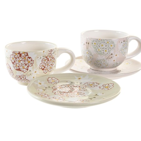 Set da Caffè DKD Home Decor Verde Beige Metallo Dolomite 180 ml
