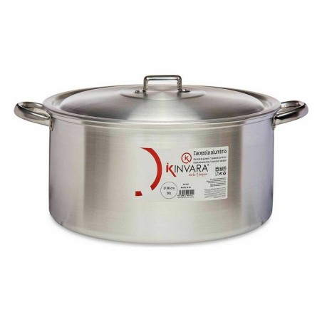 Casseruola con coperchio Kinvara 100014 Argentato 20 L (3 Unità)
