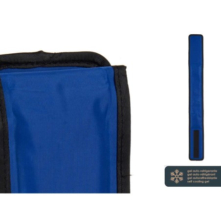 Collare per Cani Mascow TOY0417-L Azzurro Nero Poliestere PVC Gel 8 x 1 x 66 cm Refrigerante (4 Unità)