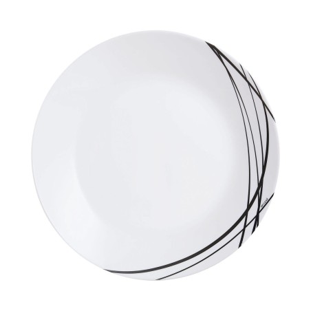Piatto da pranzo Arcopal Domitille Negro Bicolore Vetro 25 cm (12 Unità)