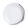 Piatto da pranzo Arcopal Domitille Negro Bicolore Vetro 25 cm (12 Unità)