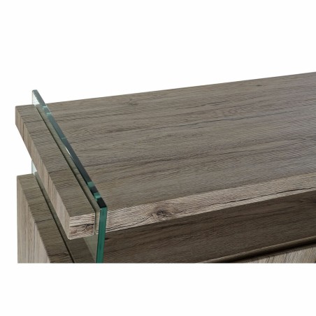 Credenza DKD Home Decor   Naturale Vetro Temperato Legno MDF 120 x 44 x 120 cm
