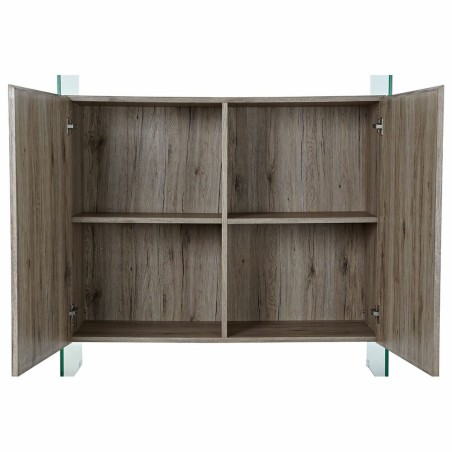 Credenza DKD Home Decor   Naturale Vetro Temperato Legno MDF 120 x 44 x 120 cm