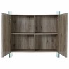 Credenza DKD Home Decor   Naturale Vetro Temperato Legno MDF 120 x 44 x 120 cm