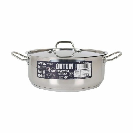 Casseruola con coperchio Quttin Hotel Acciaio Ø 28 x 11 cm (2 Unità)