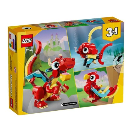 Set di Costruzioni Lego 31145 DRAGÓN ROJO Multicolore 149 Pezzi