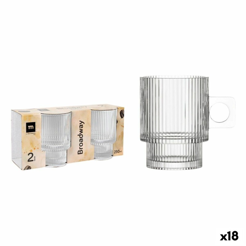 Set di Tazze da Caffè La Mediterránea Broadway 2 Pezzi (18 Unità)