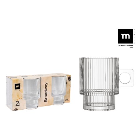 Set di Tazze da Caffè La Mediterránea Broadway 2 Pezzi (18 Unità)