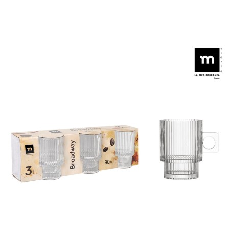 Set di Tazze da Caffè La Mediterránea Broadway 3 Pezzi (24 Unità)
