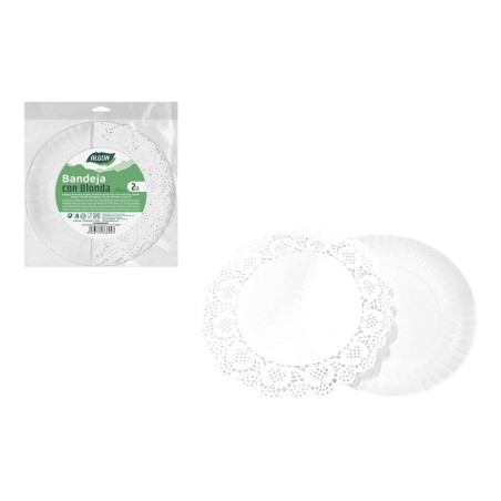 Vassoio per aperitivi Algon Rotondo 25 cm 2 Pezzi (24 Unità)