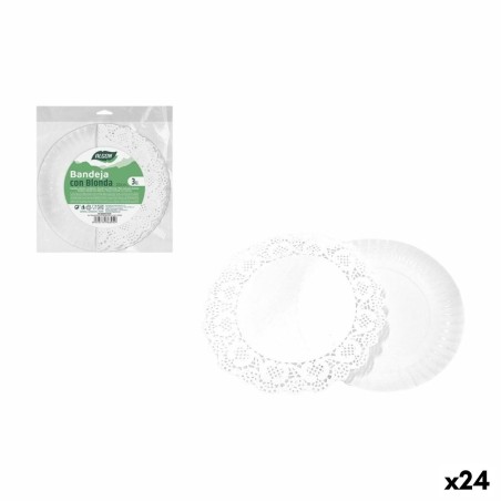 Vassoio per aperitivi Algon Rotondo 20 cm 3 Pezzi (24 Unità)