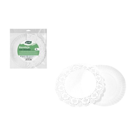 Vassoio per aperitivi Algon Rotondo 20 cm 3 Pezzi (24 Unità)