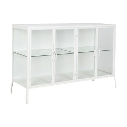 Credenza DKD Home Decor Bianco Metallo Cristallo 120 x 40 x 81 cm