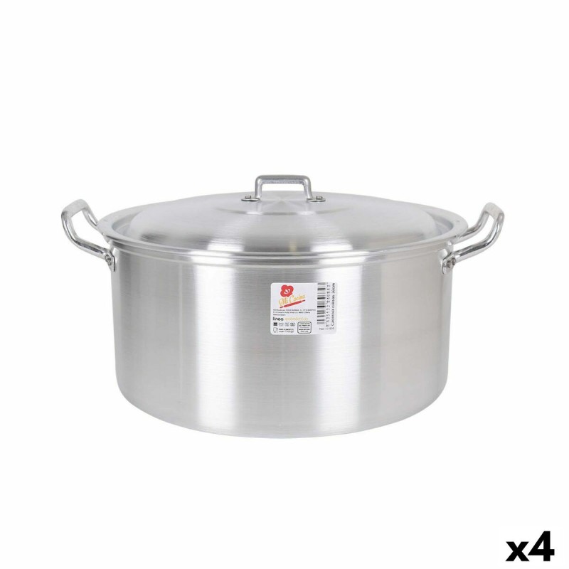 Casseruola con coperchio Alluminio 38,5 x 33 x 18,5 cm (4 Unità)