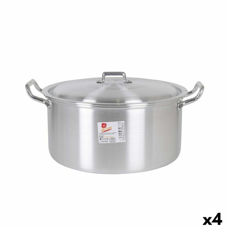 Casseruola con coperchio Alluminio 35 x 29 x 17 cm (4 Unità) Casseruola con coperchio Alluminio 35 x 29 x 17 cm (4 Unità)