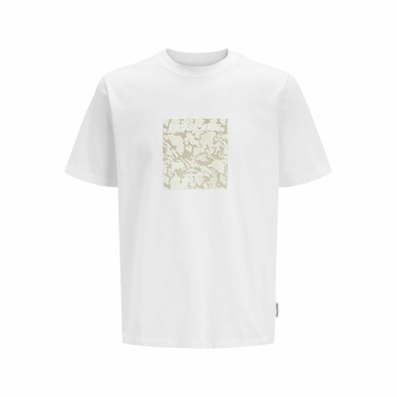 Maglia a Maniche Corte Uomo Jack & Jones JCOTARMAC CAMO FRONT TEE 12273239 Bianco