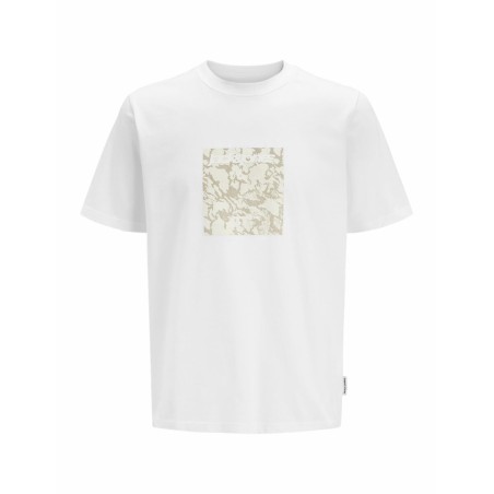 Maglia a Maniche Corte Uomo Jack & Jones JCOTARMAC CAMO FRONT TEE 12273239 Bianco