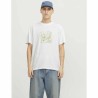 Maglia a Maniche Corte Uomo Jack & Jones JCOTARMAC CAMO FRONT TEE 12273239 Bianco