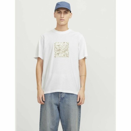 Maglia a Maniche Corte Uomo Jack & Jones JCOTARMAC CAMO FRONT TEE 12273239 Bianco