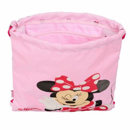 Zainetto con Cordini Minnie Mouse Naive Rosa 26 x 34 x 1 cm