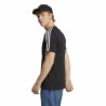 Maglia a Maniche Corte Uomo Adidas Essentials Single 3 Bandas Nero