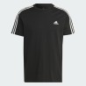 Maglia a Maniche Corte Uomo Adidas Essentials Single 3 Bandas Nero
