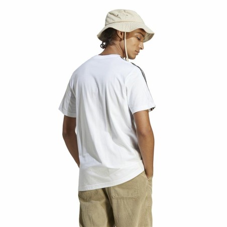 Maglia a Maniche Corte Uomo Adidas Essentials Single 3S Bianco