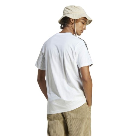 Maglia a Maniche Corte Uomo Adidas Essentials Single 3S Bianco