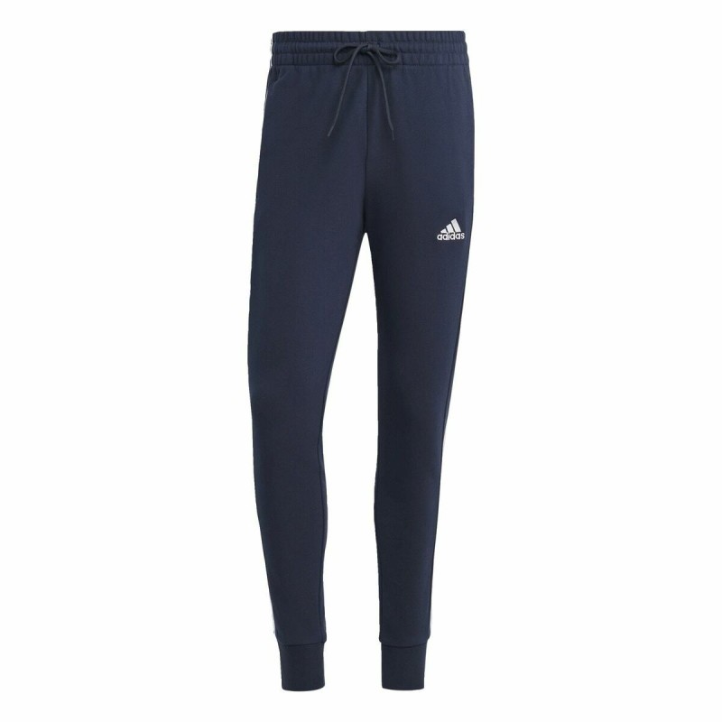 Pantalone Lungo Sportivo Adidas M 3S Ft Tc Nero Blu scuro Uomo