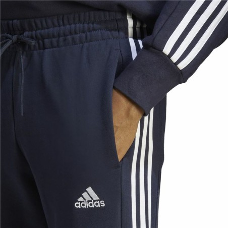 Pantalone Lungo Sportivo Adidas M 3S Ft Tc Nero Blu scuro Uomo