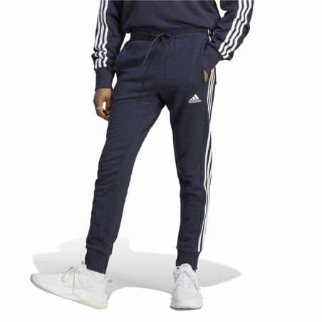 Pantalone Lungo Sportivo Adidas M 3S Ft Tc Nero Blu scuro Uomo