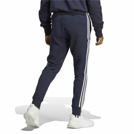 Pantalone Lungo Sportivo Adidas M 3S Ft Tc Nero Blu scuro Uomo