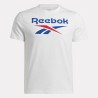 Maglia a Maniche Corte Uomo Reebok Identity Big Stacked Logo Bianco